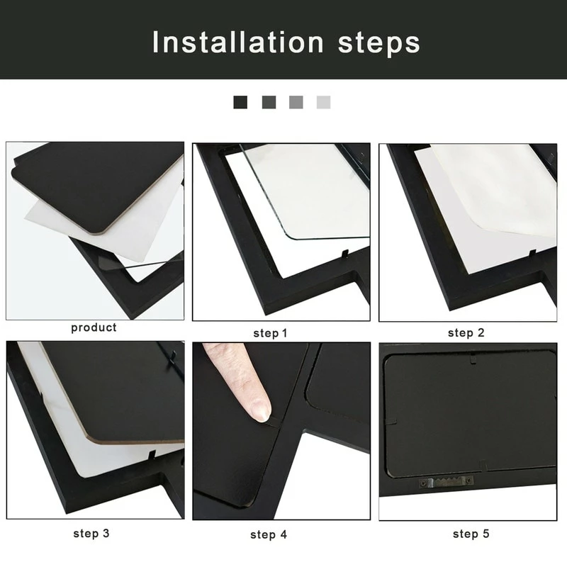 Discount ๐ Adeco 12 Opening 4 X 6" Black Collage Wall Picture Frame ๐ 10 Discount ๐ Adeco 12 Opening 4 X 6" Black Collage Wall Picture Frame ๐ - Image 8