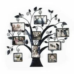 Hot Sale 💯 ADECO 9 Openings Tree Picture Frame Collage Metal Wall Hanging Photo 😍 -Adeco Shop ADECO 9 Openings Tree Picture Frame Collage Metal Wall Hanging Photo 4