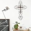 Best Pirce 🎁 ADECO Art Rustic Cross Home Decor 3D Black Scrolled Metal Wall Sticker 💯 -Adeco Shop ADECO Art Rustic Cross Home Decor 3D Black Scrolled Metal Wall Sticker