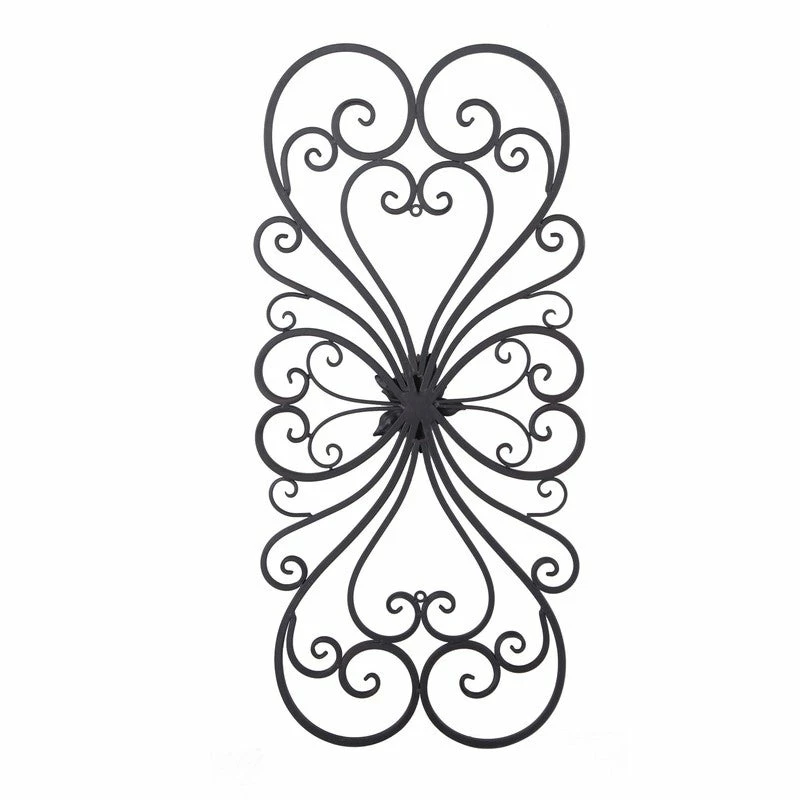 Deals 🛒 Adeco Black Scrolled Flower Metal Wall Decor Art Oblong Living Room - 13.25" (L) X 1" (W) X 28.5" (H). 😉 4 Deals 🛒 Adeco Black Scrolled Flower Metal Wall Decor Art Oblong Living Room - 13.25" (L) X 1" (W) X 28.5" (H). 😉 - Image 2