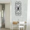 Deals 🛒 Adeco Black Scrolled Flower Metal Wall Decor Art Oblong Living Room - 13.25" (L) X 1" (W) X 28.5" (H). 😉 -Adeco Shop ADECO Black Scrolled Flower Metal Wall Decor Art Oblong Living Room