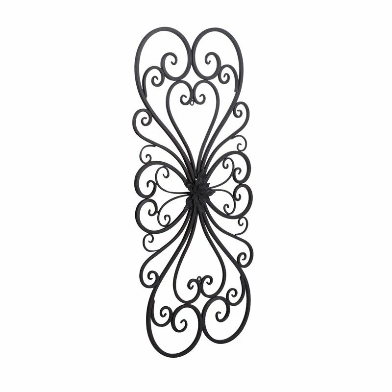 Deals 🛒 Adeco Black Scrolled Flower Metal Wall Decor Art Oblong Living Room - 13.25" (L) X 1" (W) X 28.5" (H). 😉 5 Deals 🛒 Adeco Black Scrolled Flower Metal Wall Decor Art Oblong Living Room - 13.25" (L) X 1" (W) X 28.5" (H). 😉 - Image 3