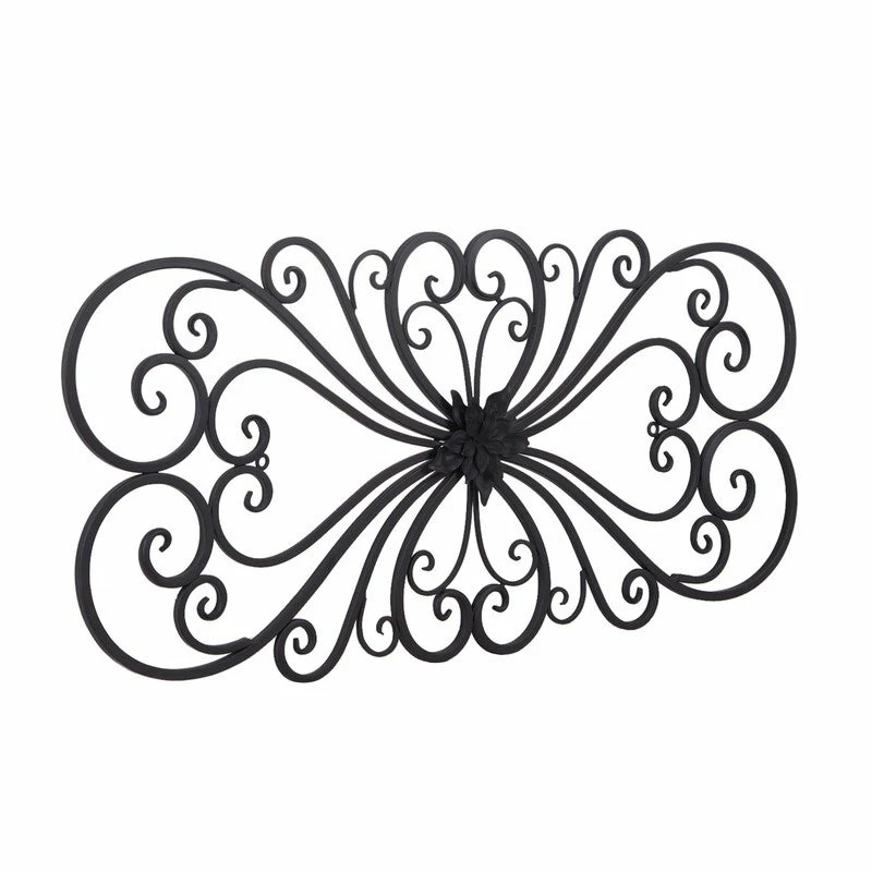 Deals 🛒 Adeco Black Scrolled Flower Metal Wall Decor Art Oblong Living Room - 13.25" (L) X 1" (W) X 28.5" (H). 😉 6 Deals 🛒 Adeco Black Scrolled Flower Metal Wall Decor Art Oblong Living Room - 13.25" (L) X 1" (W) X 28.5" (H). 😉 - Image 4