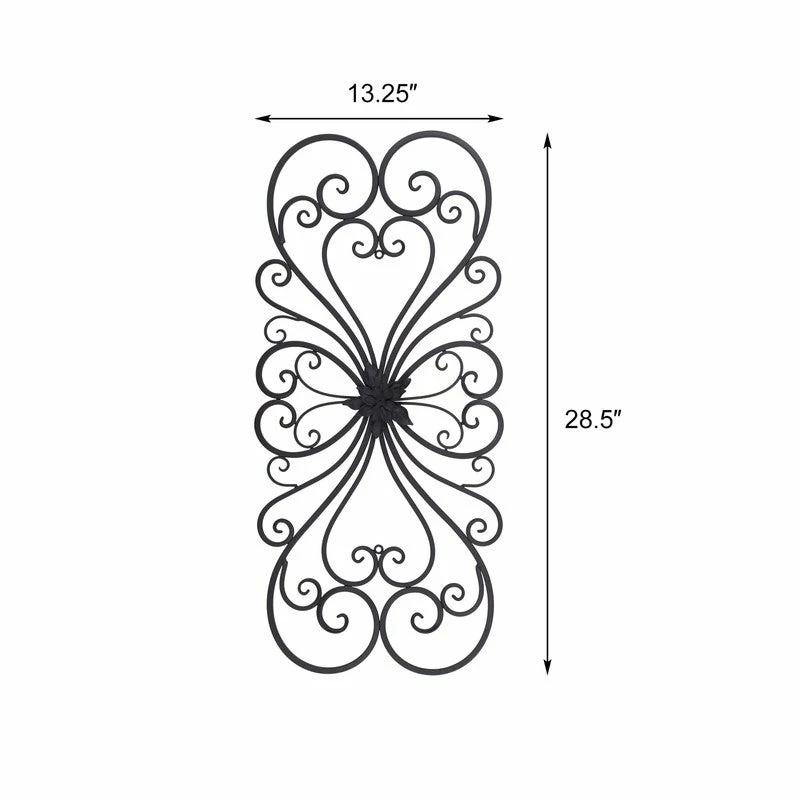 Deals 🛒 Adeco Black Scrolled Flower Metal Wall Decor Art Oblong Living Room - 13.25" (L) X 1" (W) X 28.5" (H). 😉 8 Deals 🛒 Adeco Black Scrolled Flower Metal Wall Decor Art Oblong Living Room - 13.25" (L) X 1" (W) X 28.5" (H). 😉 - Image 6