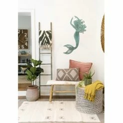 Coupon 😉 ADECO Blue Mermaid Metal Wall Art Decor For Home Garden Living Room 🔔 -Adeco Shop ADECO Blue Mermaid Metal Wall Art Decor for Home Garden Living Room 11