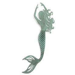 Coupon 😉 ADECO Blue Mermaid Metal Wall Art Decor For Home Garden Living Room 🔔 -Adeco Shop ADECO Blue Mermaid Metal Wall Art Decor for Home Garden Living Room 2