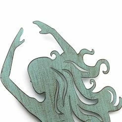 Coupon 😉 ADECO Blue Mermaid Metal Wall Art Decor For Home Garden Living Room 🔔 -Adeco Shop ADECO Blue Mermaid Metal Wall Art Decor for Home Garden Living Room 4