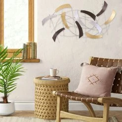 Cheap 😀 Adeco Decorative Abstract Metal Wall Hanging Sculpture Modern Art 😍 -Adeco Shop ADECO Decorative Abstract Metal Wall Hanging Sculpture Modern Art 13