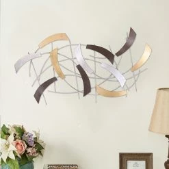 Cheap 😀 Adeco Decorative Abstract Metal Wall Hanging Sculpture Modern Art 😍