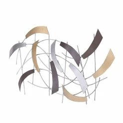 Cheap 😀 Adeco Decorative Abstract Metal Wall Hanging Sculpture Modern Art 😍 -Adeco Shop ADECO Decorative Abstract Metal Wall Hanging Sculpture Modern Art 6