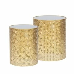 New ⌛ Adeco End Table Set Of 2 Coffee Nightstand Accent Nesting Side Stool - Set Of 2 🌟 -Adeco Shop ADECO End Table Set of 2 Coffee Nightstand Accent Nesting Side Stool 8