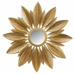 Cheap ✨ Adeco Flower Urban Design Metal Wall Art Decor With Mirrow - Medium 👍 -Adeco Shop ADECO Flower Urban Design Metal Wall Art Decor with Mirrow 4