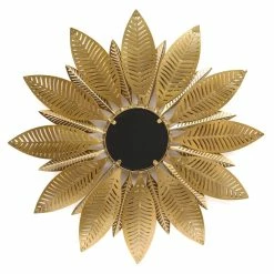 Cheap ✨ Adeco Flower Urban Design Metal Wall Art Decor With Mirrow - Medium 👍 -Adeco Shop ADECO Flower Urban Design Metal Wall Art Decor with Mirrow 5