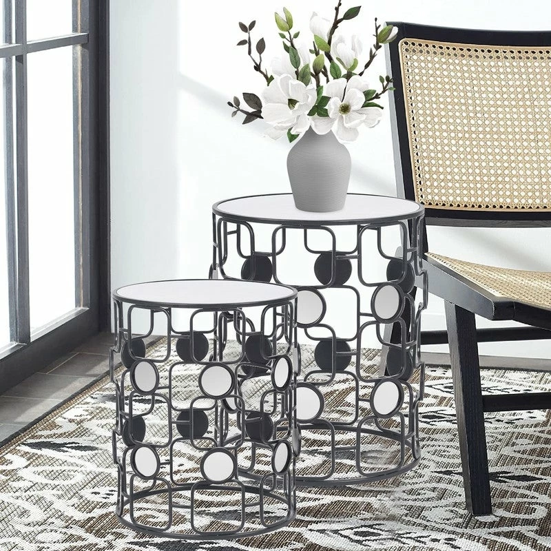 Brand new ๐คฉ ADECO Metal Accent Coffee Stools End Table Side Nightstand Set Of 2 โ 3 Brand new ๐คฉ ADECO Metal Accent Coffee Stools End Table Side Nightstand Set Of 2 โ