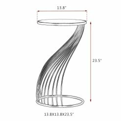 Hot Sale 😀 ADECO Metal End Table Side Nightstand Gold Accent Coffee Table Stools 😍 -Adeco Shop ADECO Metal End Table Side Nightstand Gold Accent Coffee Table Stools 2