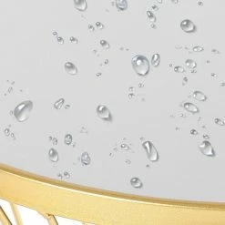 Outlet ✨ Adeco Metal End Table Drum Side Table Nightstand Accent Coffee Table 😍 -Adeco Shop ADECO Metal End Table Slim Waist Side Nightstand Accent Coffee Table 7