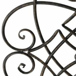 Wholesale 👍 ADECO Metal Flower Wall Decor Black Scrolled Flower Living Room Art ⭐ -Adeco Shop ADECO Metal Flower Wall Decor Black Scrolled Flower Living Room Art 3