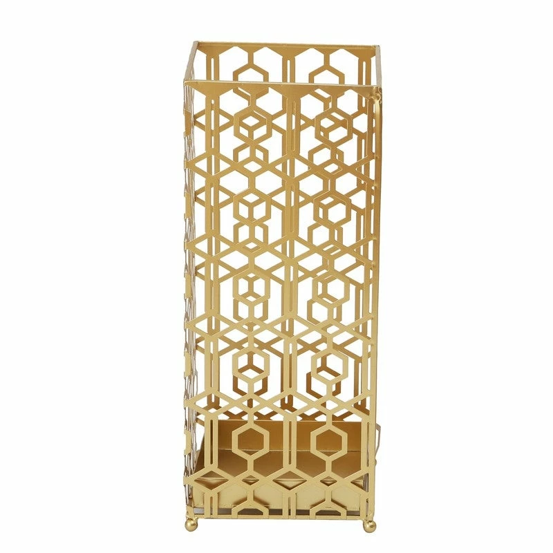 New ๐งจ ADECO Metal Umbrella Stand Gold Square Rack Cane Walk Stick Drip Tray โจ 6 New ๐งจ ADECO Metal Umbrella Stand Gold Square Rack Cane Walk Stick Drip Tray โจ - Image 4