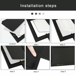 Top 10 ⭐ ADECO 24pcs Photo Frame Opening Black Wood Wall Hanging Collage Clustered ⭐ 12 Top 10 ⭐ ADECO 24pcs Photo Frame Opening Black Wood Wall Hanging Collage Clustered ⭐ -Adeco Shop ADECO Photo Frame 24 Opening Black Wood Wall Hanging Collage Clustered 2