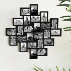 Top 10 ⭐ ADECO 24pcs Photo Frame Opening Black Wood Wall Hanging Collage Clustered ⭐ 13 Top 10 ⭐ ADECO 24pcs Photo Frame Opening Black Wood Wall Hanging Collage Clustered ⭐ -Adeco Shop ADECO Photo Frame 24 Opening Black Wood Wall Hanging Collage Clustered 3