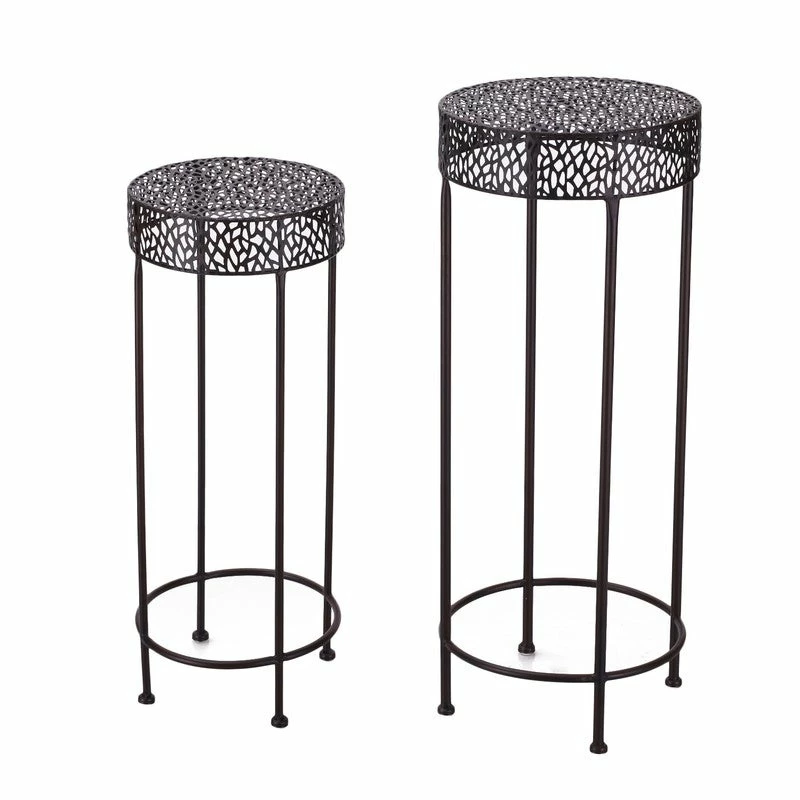 Buy 🌟 ADECO Potted Plant Stand Round Iron Floor Flower Rack Set Of 2 🤩 4 Buy 🌟 ADECO Potted Plant Stand Round Iron Floor Flower Rack Set Of 2 🤩 - Image 2