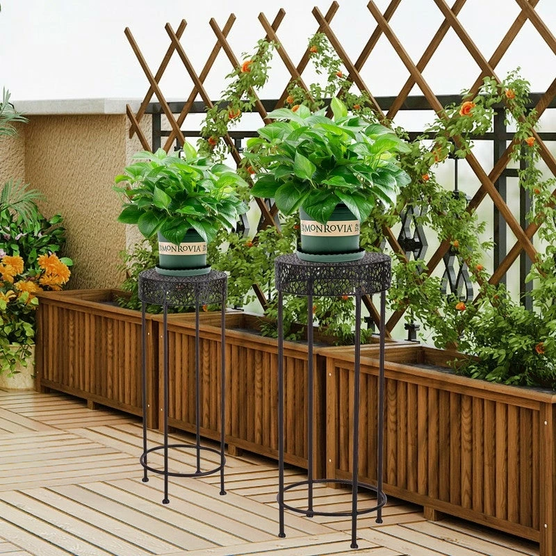 Buy 🌟 ADECO Potted Plant Stand Round Iron Floor Flower Rack Set Of 2 🤩 15 Buy 🌟 ADECO Potted Plant Stand Round Iron Floor Flower Rack Set Of 2 🤩 - Image 13