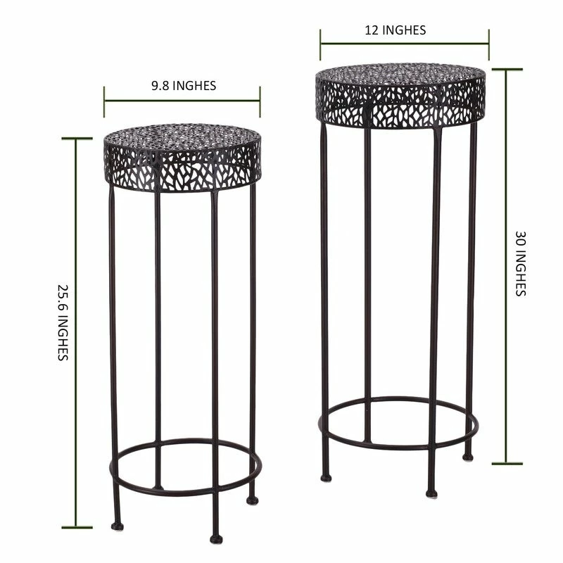 Buy 🌟 ADECO Potted Plant Stand Round Iron Floor Flower Rack Set Of 2 🤩 5 Buy 🌟 ADECO Potted Plant Stand Round Iron Floor Flower Rack Set Of 2 🤩 - Image 3