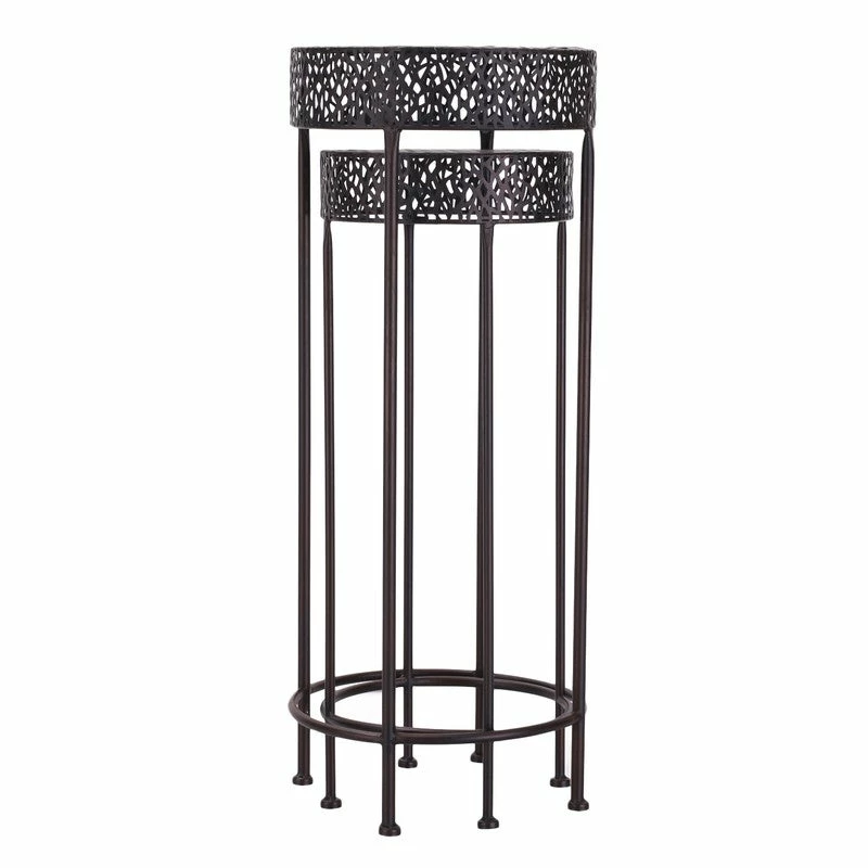 Buy 🌟 ADECO Potted Plant Stand Round Iron Floor Flower Rack Set Of 2 🤩 6 Buy 🌟 ADECO Potted Plant Stand Round Iron Floor Flower Rack Set Of 2 🤩 - Image 4