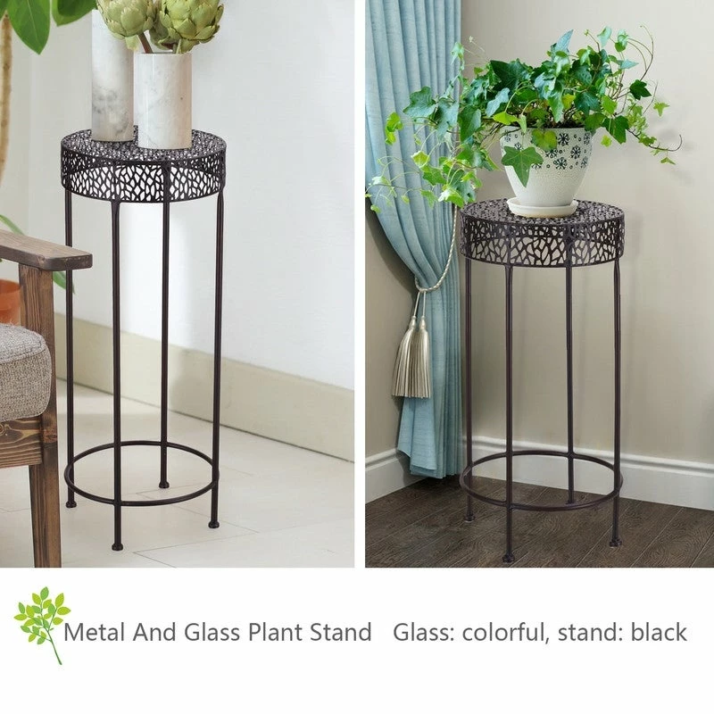 Buy 🌟 ADECO Potted Plant Stand Round Iron Floor Flower Rack Set Of 2 🤩 10 Buy 🌟 ADECO Potted Plant Stand Round Iron Floor Flower Rack Set Of 2 🤩 - Image 8