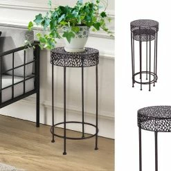 Buy 🌟 ADECO Potted Plant Stand Round Iron Floor Flower Rack Set Of 2 🤩 23 Buy 🌟 ADECO Potted Plant Stand Round Iron Floor Flower Rack Set Of 2 🤩 -Adeco Shop ADECO Potted Plant Stand Round Iron Floor Flower Rack Set of 2 8