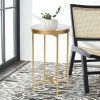 Cheap ✨ Adeco Round End Table Gold Metal Side Nightstand Accent Coffee Tables - 15""(D)x 15""(W)x 25.7""(H) 🥰 -Adeco Shop ADECO Round End Table Gold Metal Side Nightstand Accent Coffee Tables