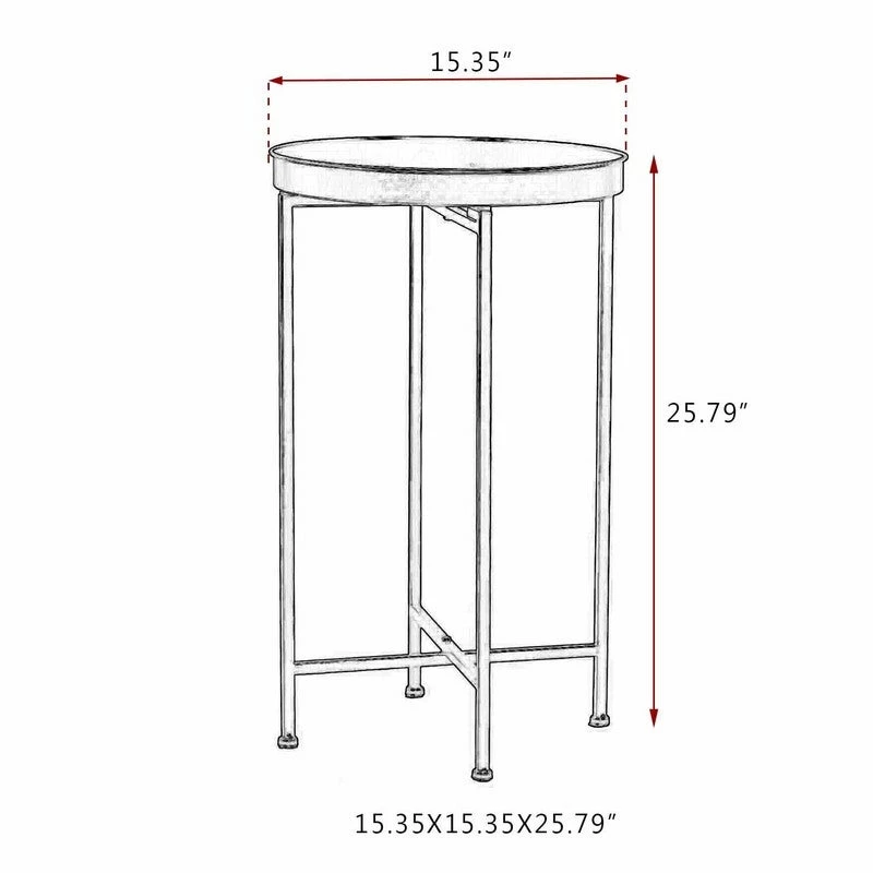 Cheap ✨ Adeco Round End Table Gold Metal Side Nightstand Accent Coffee Tables - 15""(D)x 15""(W)x 25.7""(H) 🥰 8 Cheap ✨ Adeco Round End Table Gold Metal Side Nightstand Accent Coffee Tables - 15""(D)x 15""(W)x 25.7""(H) 🥰 - Image 6