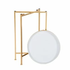 Cheap ✨ Adeco Round End Table Gold Metal Side Nightstand Accent Coffee Tables - 15""(D)x 15""(W)x 25.7""(H) 🥰 16 Cheap ✨ Adeco Round End Table Gold Metal Side Nightstand Accent Coffee Tables - 15""(D)x 15""(W)x 25.7""(H) 🥰 -Adeco Shop ADECO Round End Table Gold Metal Side Nightstand Accent Coffee Tables 6