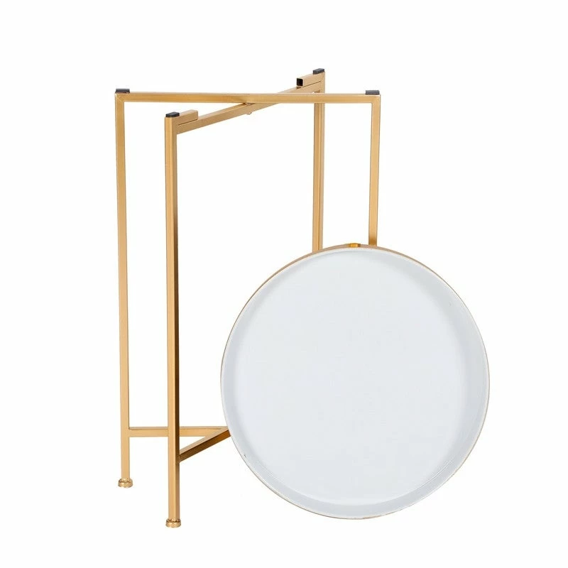 Cheap ✨ Adeco Round End Table Gold Metal Side Nightstand Accent Coffee Tables - 15""(D)x 15""(W)x 25.7""(H) 🥰 9 Cheap ✨ Adeco Round End Table Gold Metal Side Nightstand Accent Coffee Tables - 15""(D)x 15""(W)x 25.7""(H) 🥰 - Image 7