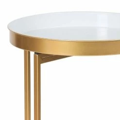 Cheap ✨ Adeco Round End Table Gold Metal Side Nightstand Accent Coffee Tables - 15""(D)x 15""(W)x 25.7""(H) 🥰 17 Cheap ✨ Adeco Round End Table Gold Metal Side Nightstand Accent Coffee Tables - 15""(D)x 15""(W)x 25.7""(H) 🥰 -Adeco Shop ADECO Round End Table Gold Metal Side Nightstand Accent Coffee Tables 7