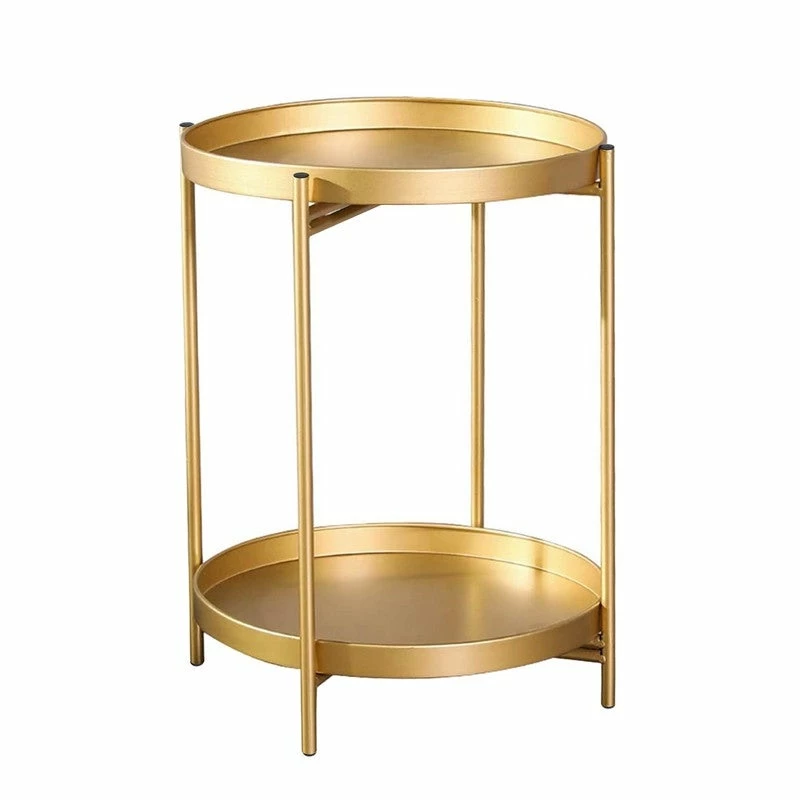 Deals ๐ Adeco Side Table 2-Tier Metal Round End Table With Removable Tray - 17.5""(D)x 17.5""(W)x 20.7""(H) ๐ 5 Deals ๐ Adeco Side Table 2-Tier Metal Round End Table With Removable Tray - 17.5""(D)x 17.5""(W)x 20.7""(H) ๐ - Image 3