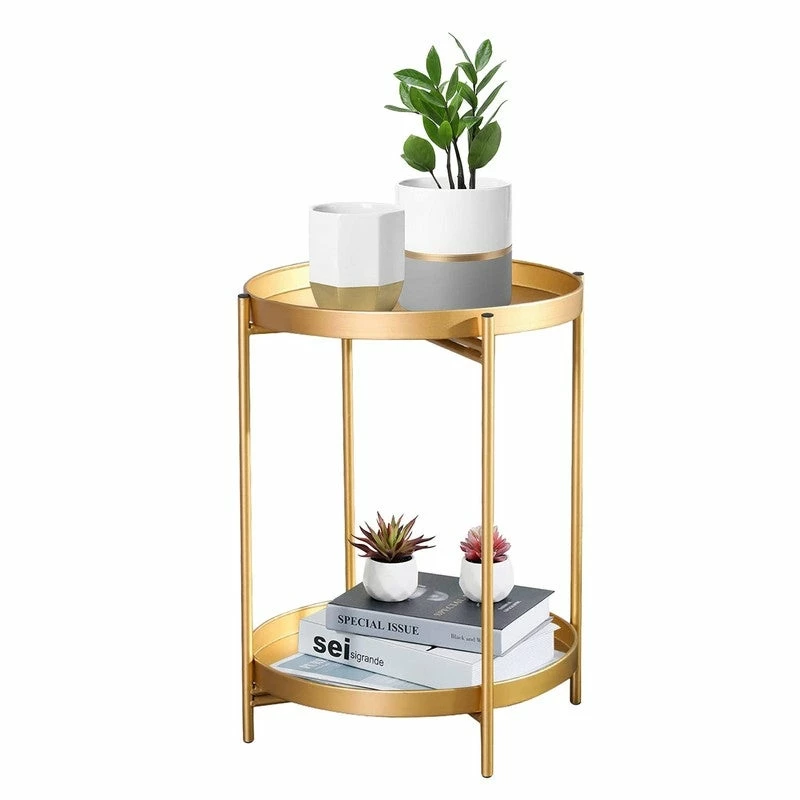 Deals ๐ Adeco Side Table 2-Tier Metal Round End Table With Removable Tray - 17.5""(D)x 17.5""(W)x 20.7""(H) ๐ 7 Deals ๐ Adeco Side Table 2-Tier Metal Round End Table With Removable Tray - 17.5""(D)x 17.5""(W)x 20.7""(H) ๐ - Image 5