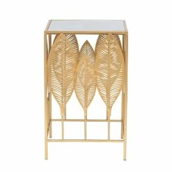 Outlet 🔥 ADECO Square End Table Leaves Metal Coffee Accent Nightstand Set Of 2 🛒 24 Outlet 🔥 ADECO Square End Table Leaves Metal Coffee Accent Nightstand Set Of 2 🛒 -Adeco Shop ADECO Square End Table Leaves Metal Coffee Accent Nightstand Set of 2 10