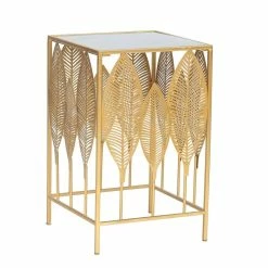 Outlet 🔥 ADECO Square End Table Leaves Metal Coffee Accent Nightstand Set Of 2 🛒 25 Outlet 🔥 ADECO Square End Table Leaves Metal Coffee Accent Nightstand Set Of 2 🛒 -Adeco Shop ADECO Square End Table Leaves Metal Coffee Accent Nightstand Set of 2 11