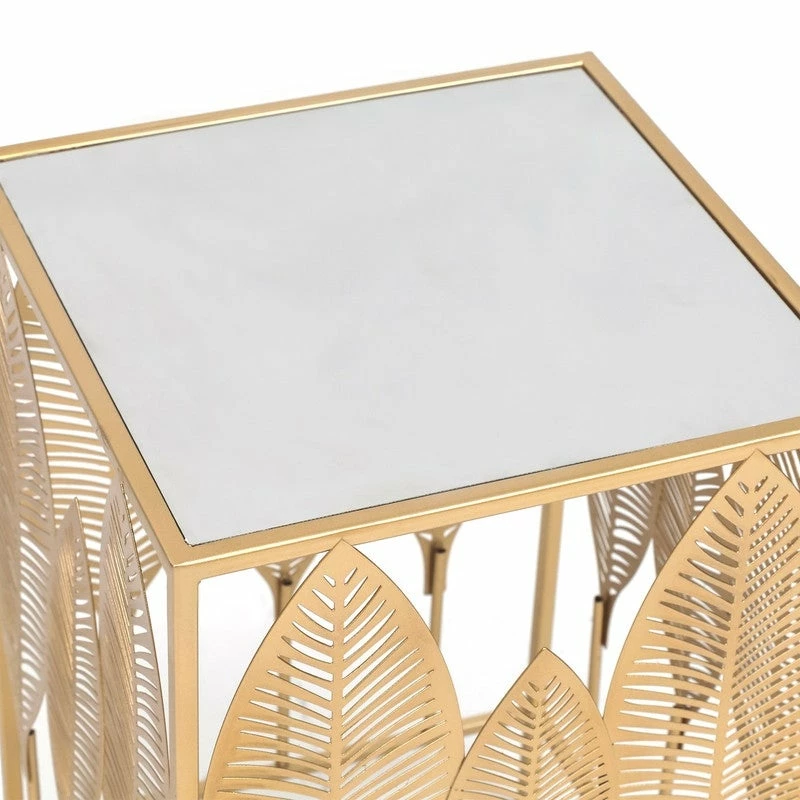 Outlet 🔥 ADECO Square End Table Leaves Metal Coffee Accent Nightstand Set Of 2 🛒 9 Outlet 🔥 ADECO Square End Table Leaves Metal Coffee Accent Nightstand Set Of 2 🛒 - Image 7