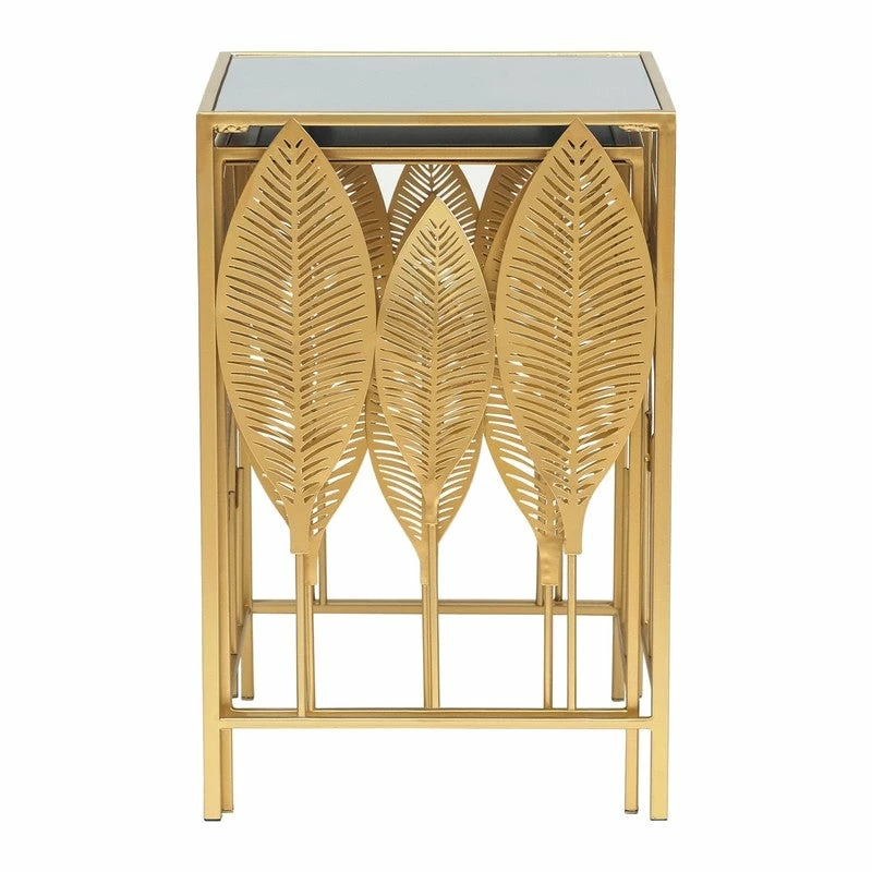 Outlet 🔥 ADECO Square End Table Leaves Metal Coffee Accent Nightstand Set Of 2 🛒 12 Outlet 🔥 ADECO Square End Table Leaves Metal Coffee Accent Nightstand Set Of 2 🛒 - Image 10