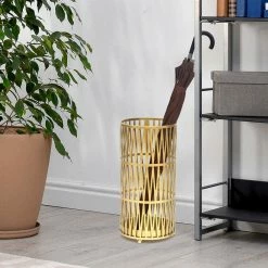 Outlet 😀 ADECO Stand Gold Round RackMetal Umbrella Cane Walk Stick Drip Tray 🔔 14 Outlet 😀 ADECO Stand Gold Round RackMetal Umbrella Cane Walk Stick Drip Tray 🔔 -Adeco Shop ADECO Stand Gold Round RackMetal Umbrella Cane Walk Stick Drip Tray 3