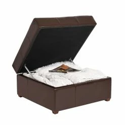 Top 10 ⭐ ADECO Storage Ottoman Square Bench Tufted Footrest For Living Room Velvet Grey 🎁 -Adeco Shop ADECO Storage Ottoman Square Bench Tufted Footrest for Living Room 6