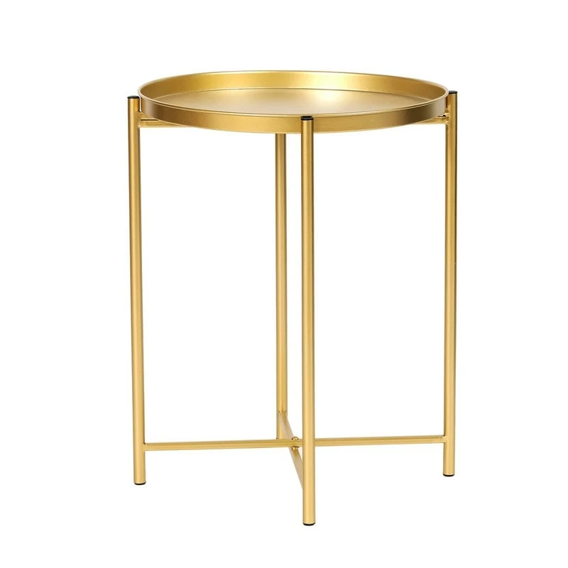 Brand new ๐ Adeco Gold End Table Metal Waterproof Snack Beside Table Accent Coffee Table - 16.9""(D)x 16.9""(W)x 20.5""(H) ๐งจ 9 Brand new ๐ Adeco Gold End Table Metal Waterproof Snack Beside Table Accent Coffee Table - 16.9""(D)x 16.9""(W)x 20.5""(H) ๐งจ - Image 8
