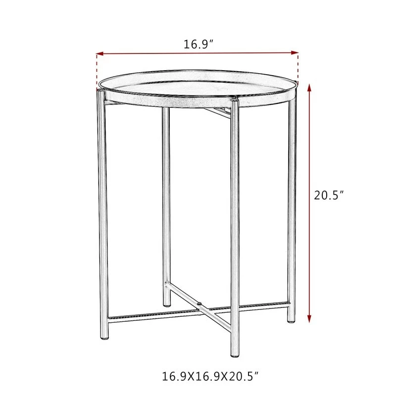 Brand new ๐ Adeco Gold End Table Metal Waterproof Snack Beside Table Accent Coffee Table - 16.9""(D)x 16.9""(W)x 20.5""(H) ๐งจ 12 Brand new ๐ Adeco Gold End Table Metal Waterproof Snack Beside Table Accent Coffee Table - 16.9""(D)x 16.9""(W)x 20.5""(H) ๐งจ - Image 11