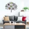 Coupon 👏 ADECO Tree Photo Frame Black Metal Wall Hanging Collage Pics 8-Opening 🥰