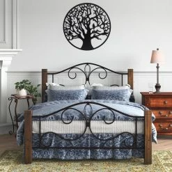 Coupon 😍 ADECO Tree Of Life Metal Wall Hanging Modern Art Sculpture Home Decor 🌟