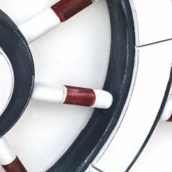 Best Sale ⌛ ADECO Wooden Boat Anchor Crossbar Ship Steering Wheel Wall Decor Beach 👍 -Adeco Shop ADECO Wooden Boat Anchor Crossbar Ship Steering Wheel Wall Decor Beach 8