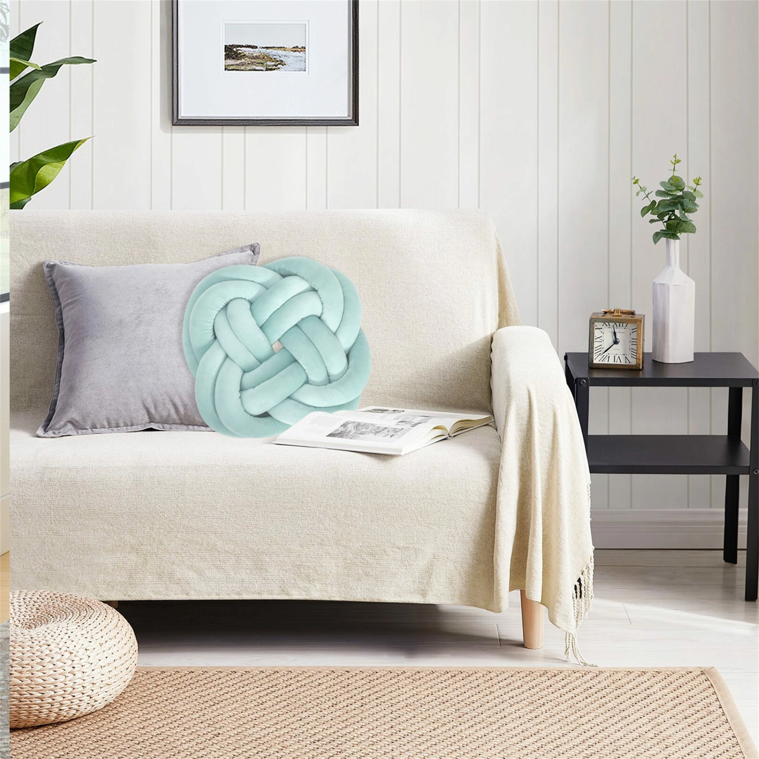 Coupon โญ Adeco 13.7" Modern Velvet Knot Ball Throw Pillow Blue ๐ฅ 6 Coupon โญ Adeco 13.7" Modern Velvet Knot Ball Throw Pillow Blue ๐ฅ - Image 4