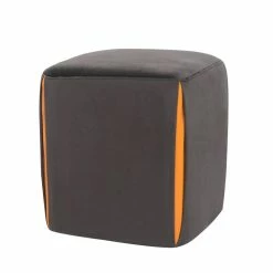 Coupon 😀 Adeco 14" Small Ottoman Footrest Stool- Velvet Seating Stool Ottoman Light Grey ⌛ -Adeco Shop Adeco 1422 Small Ottoman Footrest Stool Velvet Seating Stool Ottoman 2